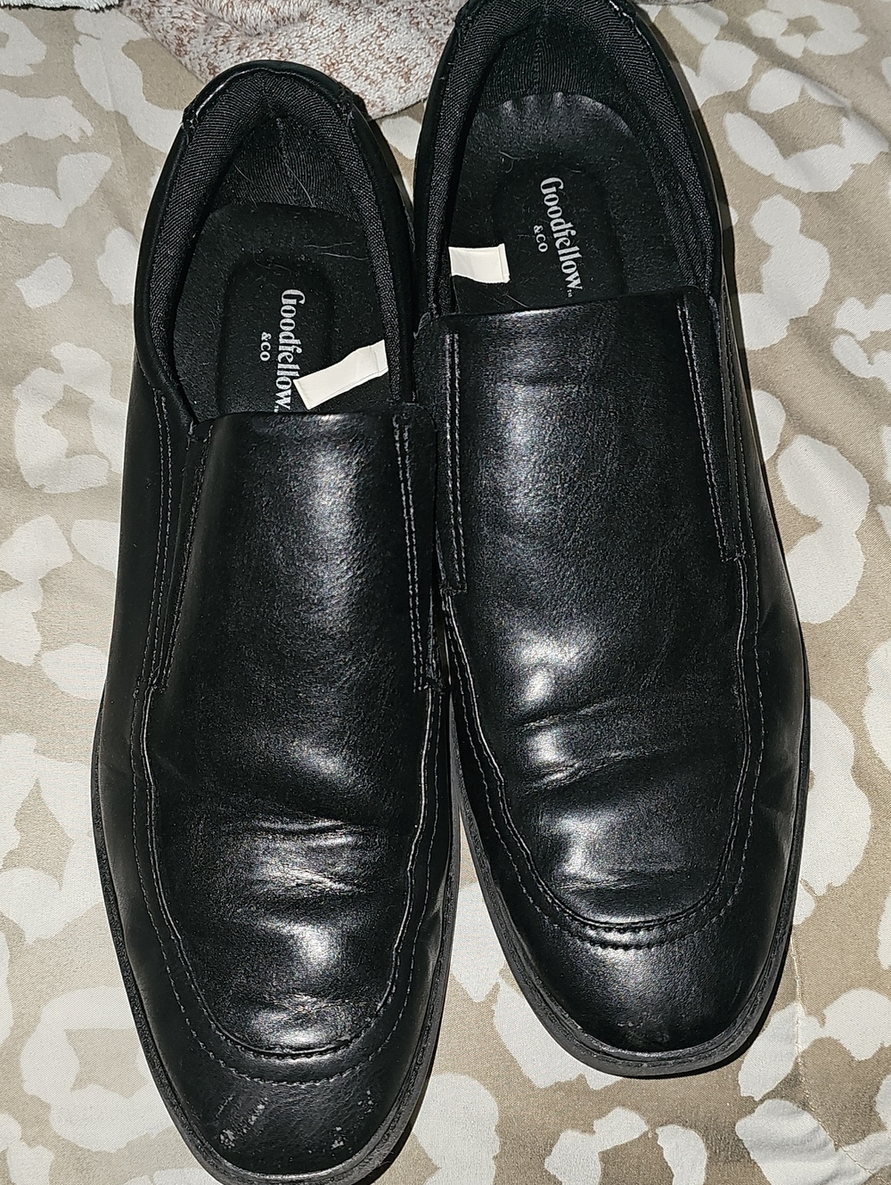 Goodfellow & Co Black Leather Slip-On Loafers for Men